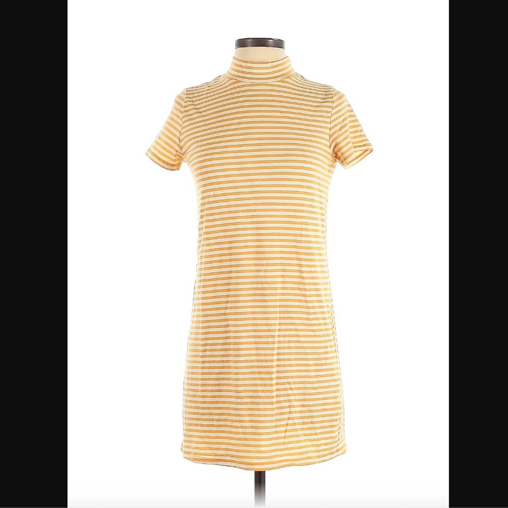 Urban Outfitters Truly Madly Deepy Yellow Striped Dress